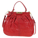Miu Miu Shoulder Bag Leather 2way Red Gold Auth 210519V-2