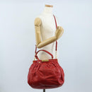 Miu Miu Shoulder Bag Leather 2way Red Gold Auth 210519V-27