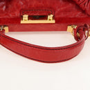 Miu Miu Shoulder Bag Leather 2way Red Gold Auth 210519V-7