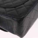 CHANEL Chain Matelasse 30 Bag Caviar Skin Black Silver CC Auth 210527SAV-12
