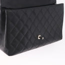 CHANEL Chain Matelasse 30 Bag Caviar Skin Black Silver CC Auth 210527SAV-17