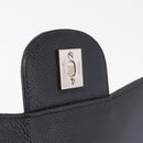 CHANEL Chain Matelasse 30 Bag Caviar Skin Black Silver CC Auth 210527SAV-18
