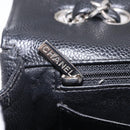 CHANEL Chain Matelasse 30 Bag Caviar Skin Black Silver CC Auth 210527SAV-23