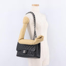 CHANEL Chain Matelasse 30 Bag Caviar Skin Black Silver CC Auth 210527SAV-28