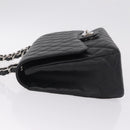 CHANEL Chain Matelasse 30 Bag Caviar Skin Black Silver CC Auth 210527SAV-5