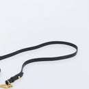 Miu Miu Hand Bag Vittero Dino Leather 2way Black Gold Auth 210529V-10