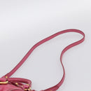 Miu Miu Hand Bag Vittero Dino Leather 2way Pink Gold Auth 210532V-10