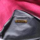 Miu Miu Hand Bag Vittero Dino Leather 2way Pink Gold Auth 210532V-19
