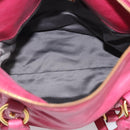 Miu Miu Hand Bag Vittero Dino Leather 2way Pink Gold Auth 210532V-20