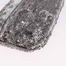 Salvatore Ferragamo Mini Pouch Sequin Silver Auth 210533A-13