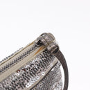 Salvatore Ferragamo Mini Pouch Sequin Silver Auth 210533A-15