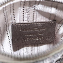 Salvatore Ferragamo Mini Pouch Sequin Silver Auth 210533A-16
