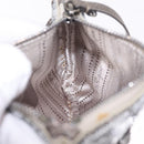 Salvatore Ferragamo Mini Pouch Sequin Silver Auth 210533A-18