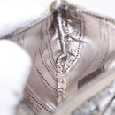 Salvatore Ferragamo Mini Pouch Sequin Silver Auth 210533A-19