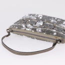 Salvatore Ferragamo Mini Pouch Sequin Silver Auth 210533A-8