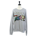 GUCCI Trainer Cotton Gray Auth 210537M-1