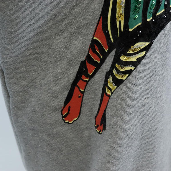 GUCCI Trainer Cotton Gray Auth 210537M