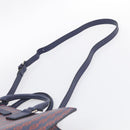 GUCCI Hand Bag Leather 2way Navy Silver Auth 210600M-10
