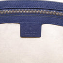 GUCCI Hand Bag Leather 2way Navy Silver Auth 210600M-17
