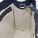 GUCCI Hand Bag Leather 2way Navy Silver Auth 210600M-19