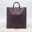 GUCCI Hand Bag Leather 2way Navy Silver Auth 210600M-26