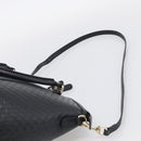 GUCCI Micro GG Canvas Guccissima Bag Leather 2way Black Gold 449657 Auth 210602V-10