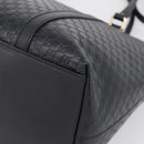 GUCCI Micro GG Canvas Guccissima Bag Leather 2way Black Gold 449657 Auth 210602V-12