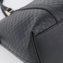 GUCCI Micro GG Canvas Guccissima Bag Leather 2way Black Gold 449657 Auth 210602V-13