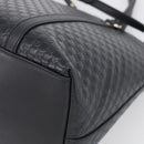 GUCCI Micro GG Canvas Guccissima Bag Leather 2way Black Gold 449657 Auth 210602V-14