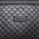 GUCCI Micro GG Canvas Guccissima Bag Leather 2way Black Gold 449657 Auth 210602V-16