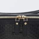 GUCCI Micro GG Canvas Guccissima Bag Leather 2way Black Gold 449657 Auth 210602V-18