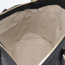 GUCCI Micro GG Canvas Guccissima Bag Leather 2way Black Gold 449657 Auth 210602V-21
