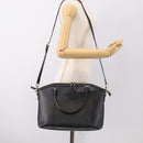 GUCCI Micro GG Canvas Guccissima Bag Leather 2way Black Gold 449657 Auth 210602V-26