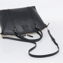 GUCCI Micro GG Canvas Guccissima Bag Leather 2way Black Gold 449657 Auth 210602V-9