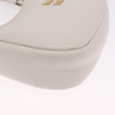 Miu Miu Hobo Hand Bag Leather 2way White Gold Auth 210603SAM-15