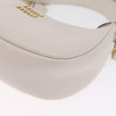 Miu Miu Hobo Hand Bag Leather 2way White Gold Auth 210603SAM-16