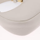 Miu Miu Hobo Hand Bag Leather 2way White Gold Auth 210603SAM-17