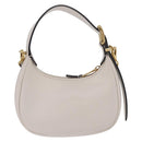 Miu Miu Hobo Hand Bag Leather 2way White Gold Auth 210603SAM-3