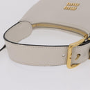 Miu Miu Hobo Hand Bag Leather 2way White Gold Auth 210603SAM-7