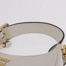 Miu Miu Hobo Hand Bag Leather 2way White Gold Auth 210603SAM-8