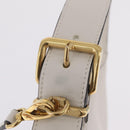 Miu Miu Hobo Hand Bag Leather 2way White Gold Auth 210603SAM-9