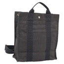 HERMES Her Line A Dos MM Backpack Canvas Gray Silver Auth 210605A-1