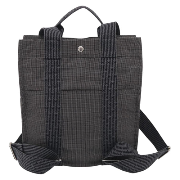 HERMES Her Line A Dos MM Backpack Canvas Gray Silver Auth 210605A