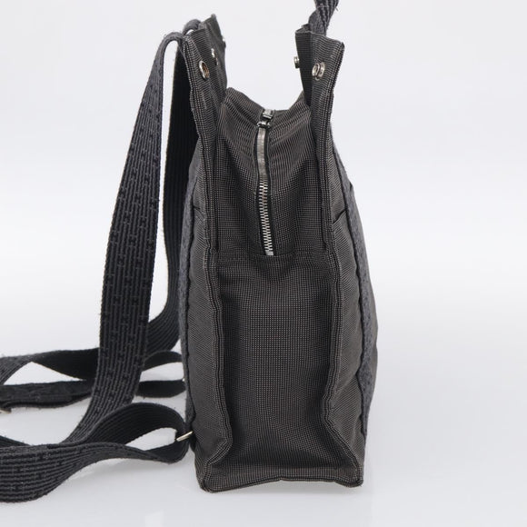 HERMES Her Line A Dos MM Backpack Canvas Gray Silver Auth 210605A