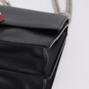 FENDI Canay Chain Shoulder Bag Leather Black Silver 8M0381 Auth 210607A-11
