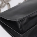 FENDI Canay Chain Shoulder Bag Leather Black Silver 8M0381 Auth 210607A-12