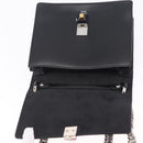 FENDI Canay Chain Shoulder Bag Leather Black Silver 8M0381 Auth 210607A-15