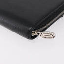 Cartier Marcello Long Wallet Leather Black Silver Auth 210609V-11