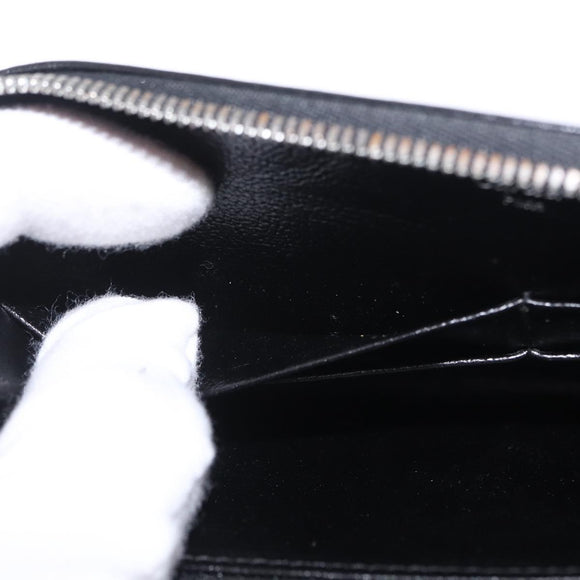 Cartier Marcello Long Wallet Leather Black Silver Auth 210609V