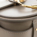Chloe Tess Shoulder Bag Leather 2way Beige Gold Auth 210610V-15